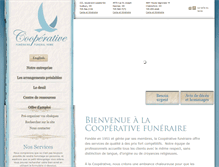 Tablet Screenshot of cooperativefuneraire.ca
